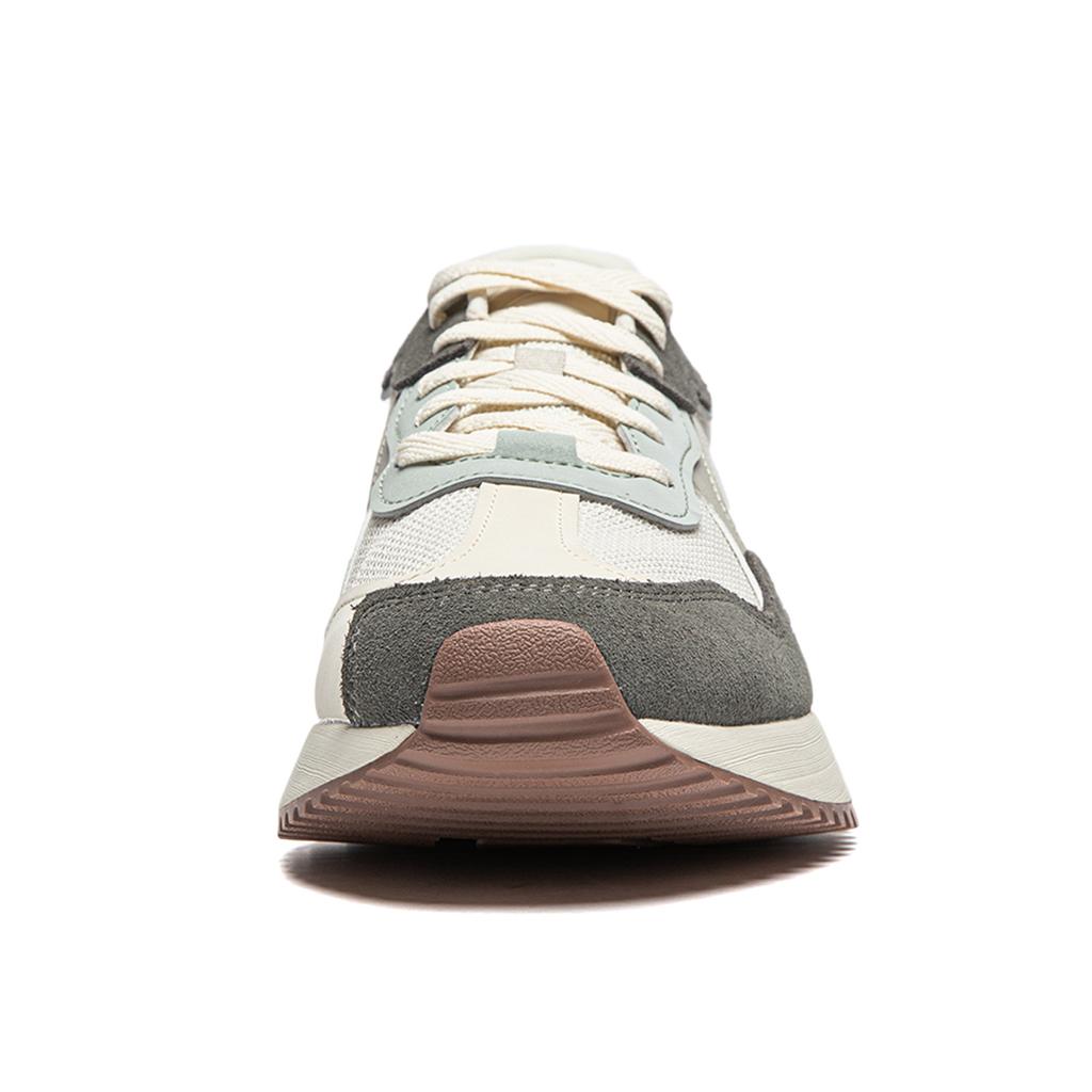 New LINING Sports Life Collection Casual Shoes Men's Low top Pearl White/Stone Gray/Water Gray Green AGCU113-2