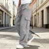 Pantaloni da Jogging Cargo da Uomo Vestibilità Larga Gamba Dritta con Elastico in Vita, Pantaloni Sportivi Casual