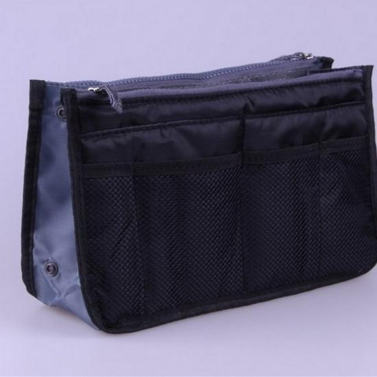 

Портативная сумка-органайзер для туалетных принадлежностей с двойной молнией чёрный