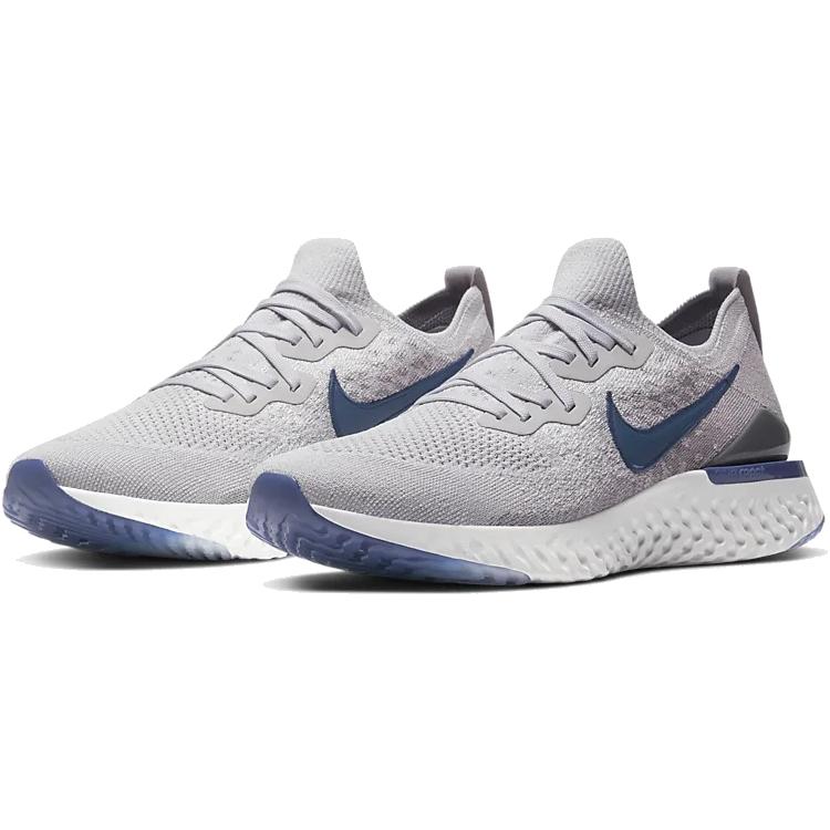 New Nike Epic React Flyknit 2 Vast Grey Coastal Blue BQ8928-015