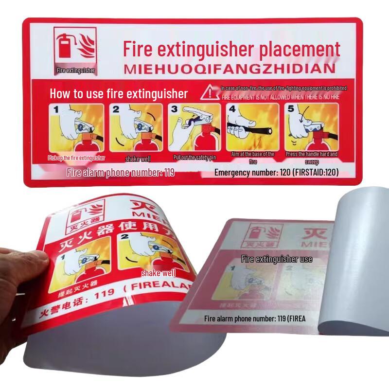 Carbon Dioxide Fire Extinguisher Instruction Sign