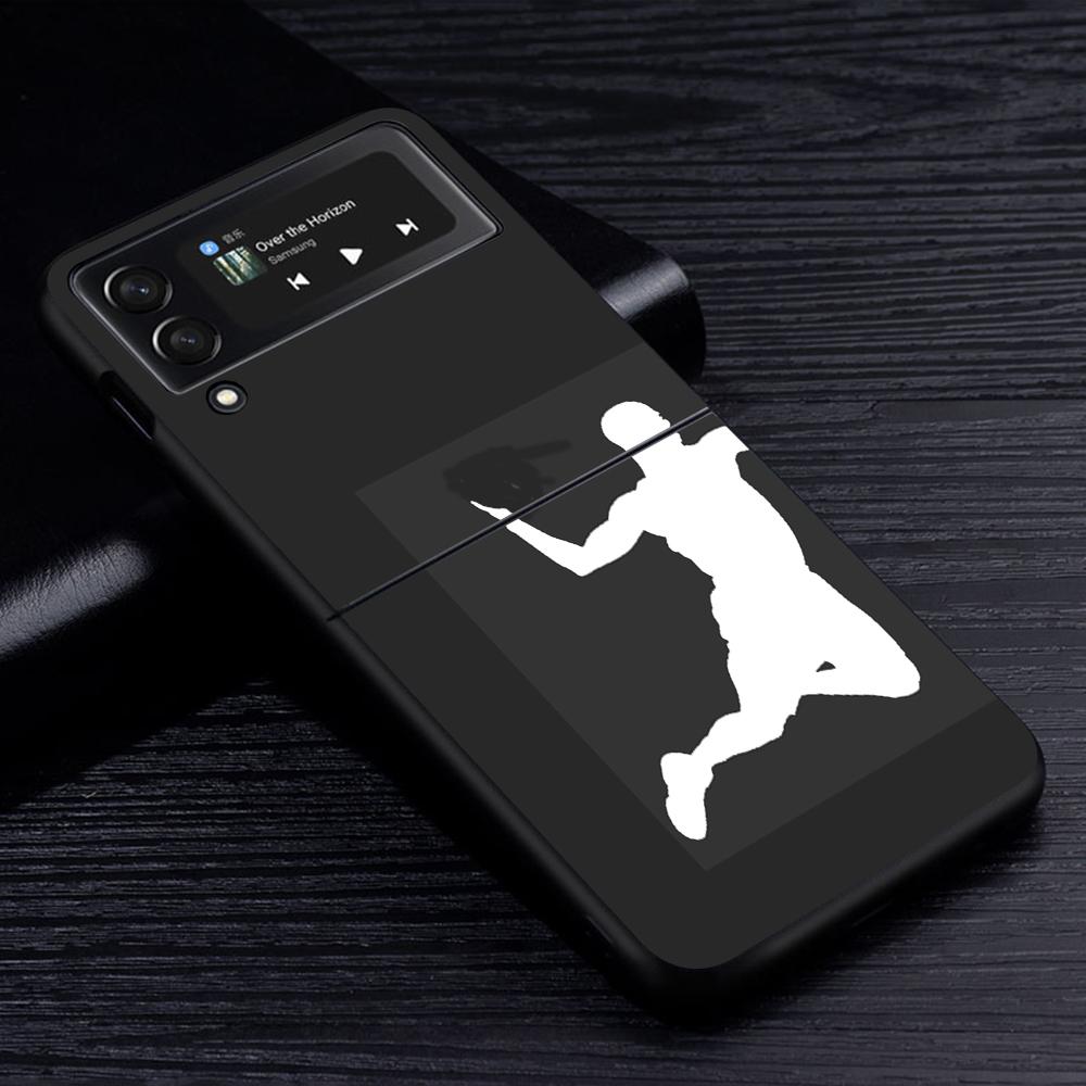 Cell Phone Case for Samsung Galaxy Z Flip3 Flip4 5G Black Coque Z Flip 4 3 Hard PC Cover Zflip3 Funda Basketball Dunk Star Slam