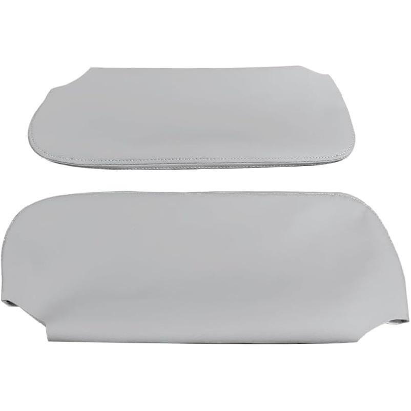 Sun Visor Cover Pair, Microfiber Leather, Gray Stitch Sun Visor Replacement Cover Skin Fits for 1993-2002 Chevy Camaro Pontiac Firebird