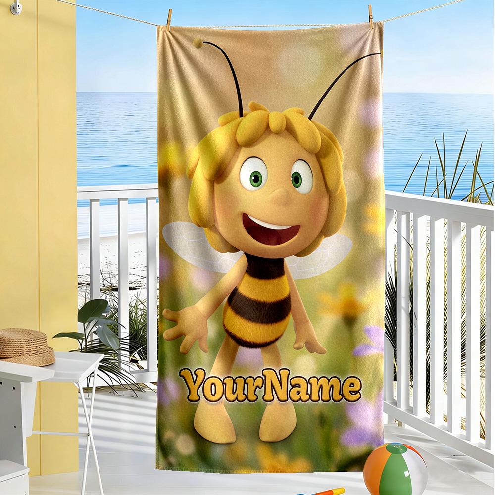 Biene Maja Personalized Name Beach Towel Soft Durable Quick-Dry