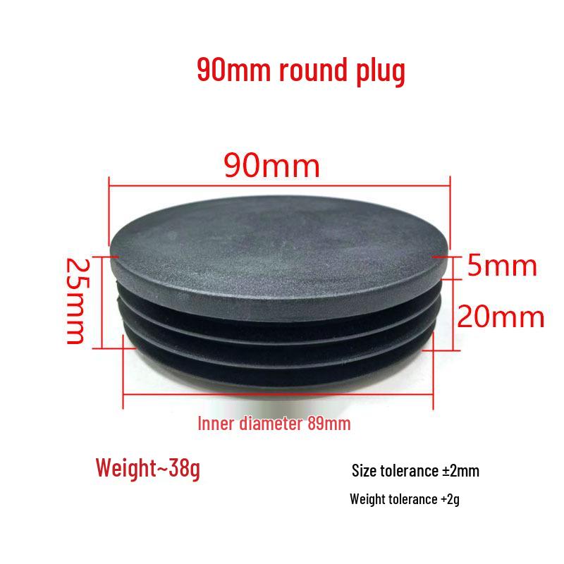 10-100mm Plastic End Cap Inner Plug for Round Tubes