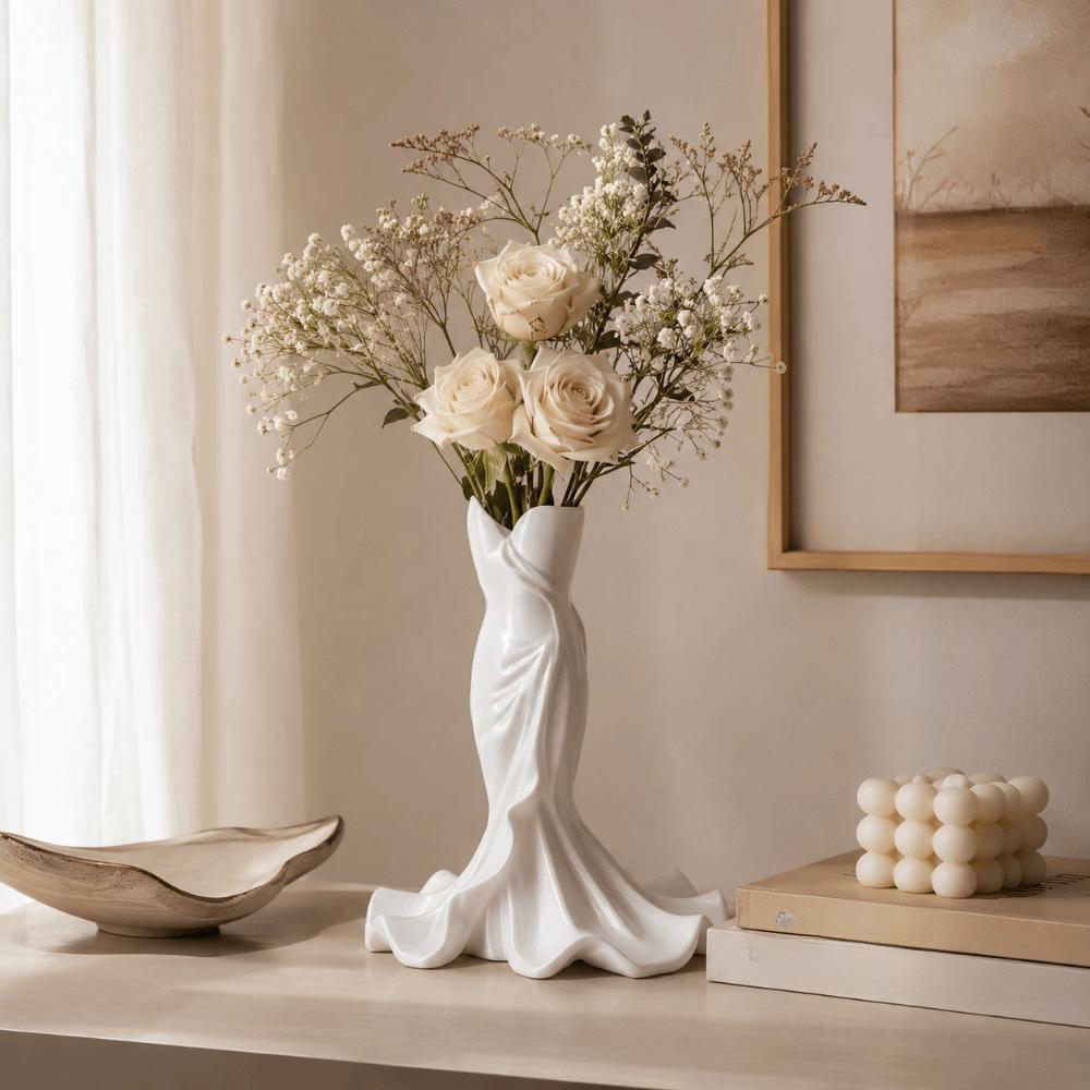 Dress Shape Flower Vase 3D Printed Pencil Holder Creative Desktop Ornaments Office