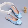 Summer Shoes Women Sandals Flat Silk Elegant Ladies Brand Shoes Fashion Luxury Flat Sandals Black Blue Plus Size 43