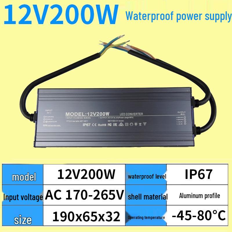 220V to 12V/24V IP67 Waterproof 400W LED Submersible Power Supply Transformer