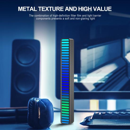 RGB Pickup Rhythm Light Voice-activated Colorful Music Level Indicator Ambient Light Audio Voice