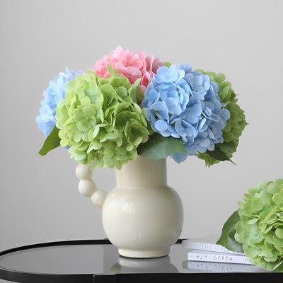 Small Branch Hydrangea Artificial Flower, High-Grade Soft Feel Home Vase Decoration Wedding Hydrangea Artificial Flower