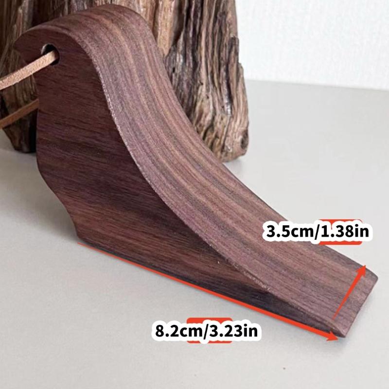 Pack Of 2 Wood Door Stoppers not  Slip Wedge Creative designs  Door Wedge Quick Fixing for Secure Use On Any Floor