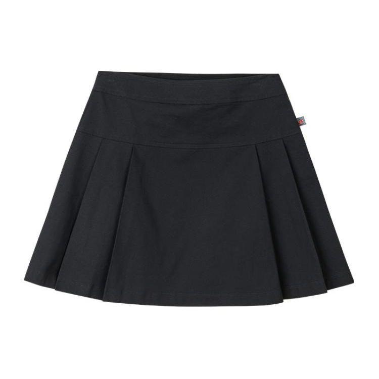 Anta X Kirsh Collaboration Life Series Solid Color Mid Waist Pleated Breathable Casual Skirt Women skirts Black 162428207-2