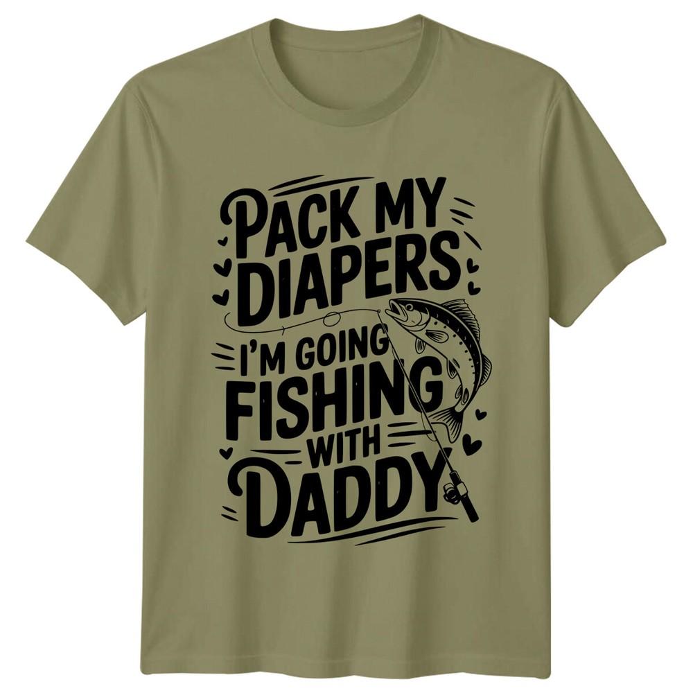 Pack My Diapers Im Going Fishing With Daddy Mens TShirt Unisex T-Shirt S