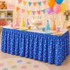 Pastoral Floral Fruit Print Table Skirt Dustproof Party Decoration for Birthday Home Cabinet Cover 140cm 180cm 210cm 275cm