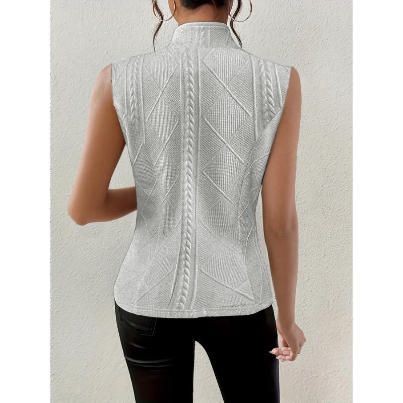 Zomer Nieuwe Dames V-hals Knopen Mouwloos Vest Vest Klein Pak Vest