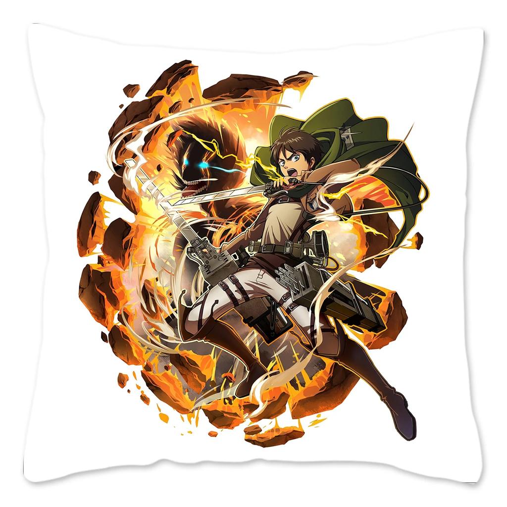 Attack On Titan Pillow Case Home Decoration Polyester Cushion Cover for Sofa Bedroom Throw Pillow Cover Housse De Coussin