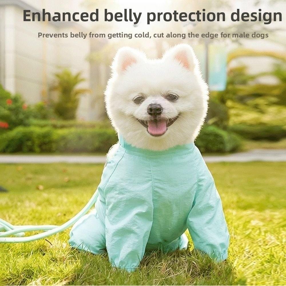 Polyester Fiber Pet Four Legged Pants Waterproof Thin Dog Jumpsuit Dust-proof Insect Prevention Pet Clothes for Dogs Cats