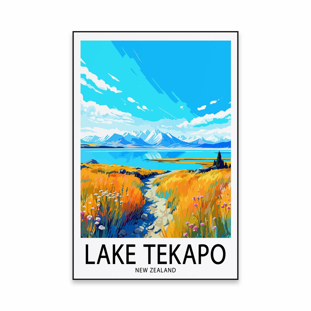 Modern Queenstown Travel Poster New Zealand Landscape Art Print Coloful Dunedin Tongariro Canvas Painting Home Room Decoration