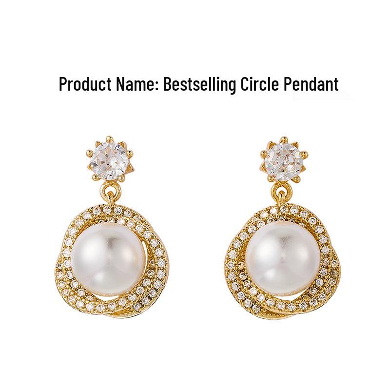 2025 Luxurious Diamond & Pearl Wrap Earrings: High-End, Versatile Fashion for Women