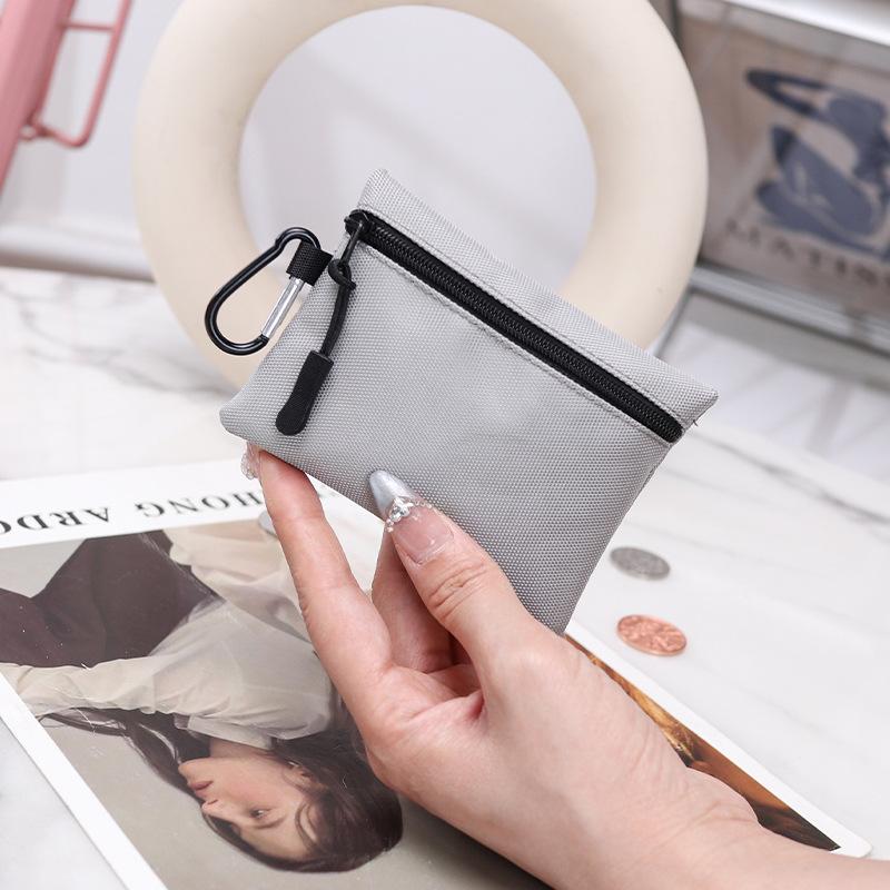Canvas Mini Coin Purse Simple Zipper Storage Pouch Money Pocket Cute Wallet for Women Men Kids