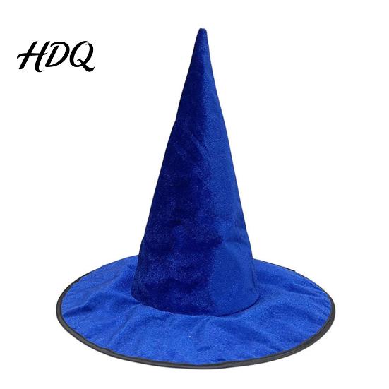 Cappello a Punta da Mago per Adulti in Velluto Cappello da Strega per Costume di Halloween con Ampio Bordo Magico Copricapo per Festival Dark Fantasy Cosplay Adulto