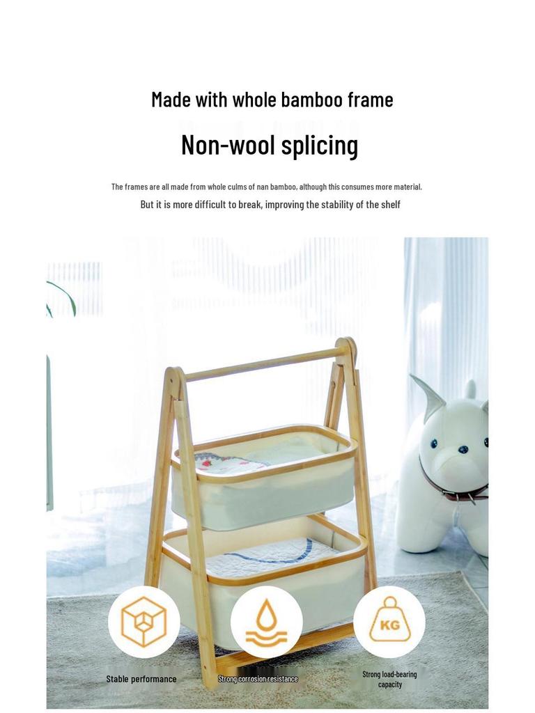 Multi-layer Folding Storage Rack for Bedroom, Living Room, and Bathroom
