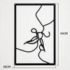 Metal Wall Painting Iron Wall Hanging Decoration Nordic Woman Silhouette Home Decor Macrame Wall Ledges Living Room Decor Gift