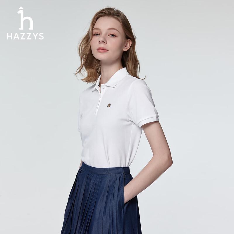 HAZZYS Women's PHIZ Series Three-Button Short-Sleeve Polo Shirt