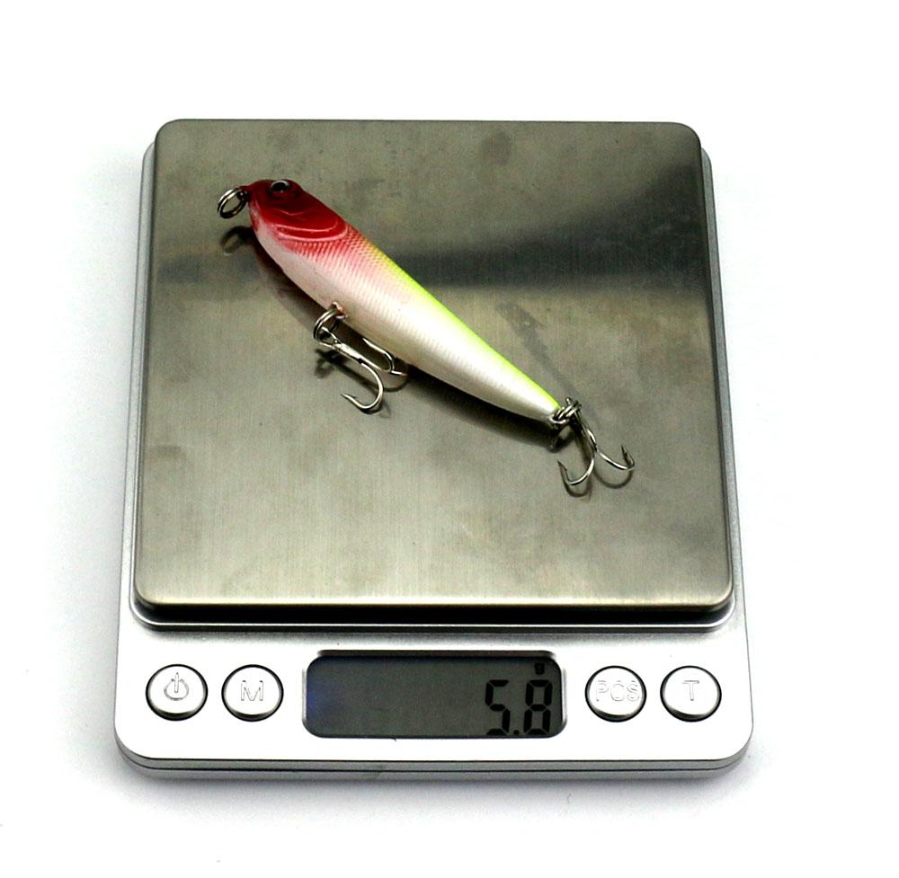 HENGJIA Schwimmender Topwater-Bleistift-Angelköder, bionischer Wobbler, Angelgerät für Forellen, Barsche, Hechte