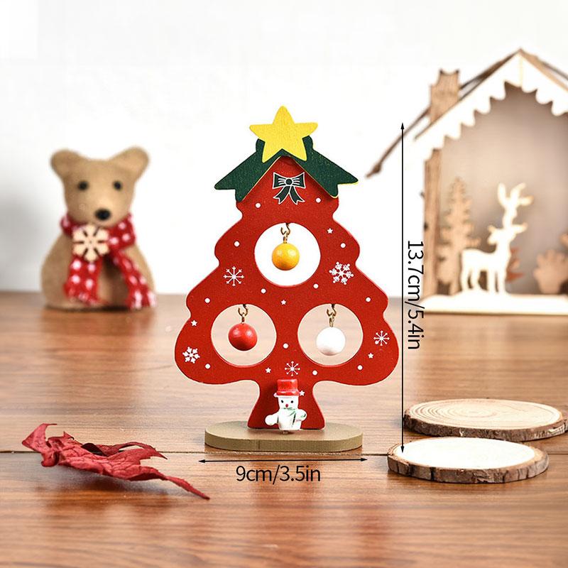 Christmas Tree Children's Handmade DIY Stereo Wooden Christmas Tree Scene Layout Christmas Decorations Ornaments