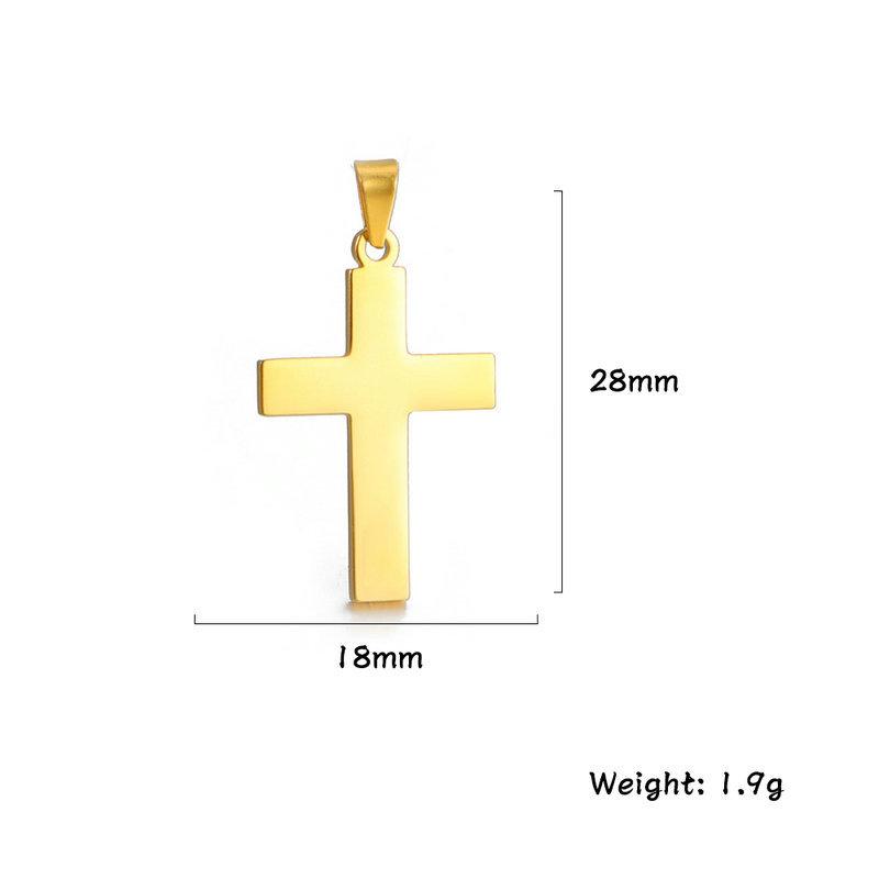 Classic Minimalist Titanium Steel Cross Pendant Necklace Unisex Summer Jewelry Tarnish Resistant Fashion Accessory