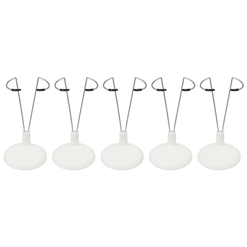 

Набор из 5 подставок для кукол, регулируемая поддержка для плюшевых кукол от 6 до 8 дюймов для домашнего использования, для витрины магазина белый