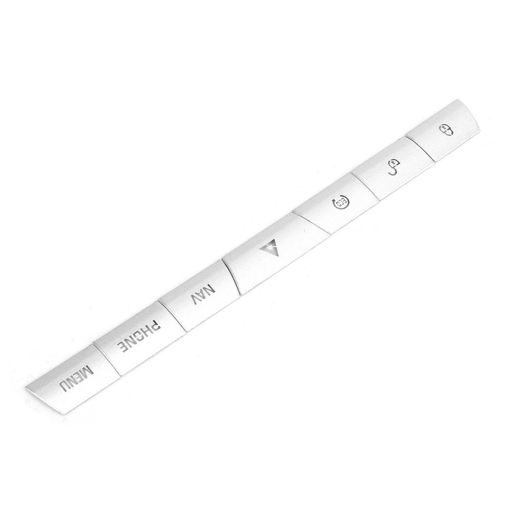 7Pcs Multimedia Panel Button Cover Sticker Silver Aluminium Alloy Fit for Jaguar XF 2012?2015