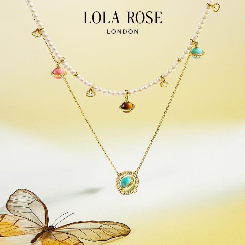 

Lola Rose Rolla Rose Japanese Heart Planet Necklace Women s Classy Light Luxury Minority Pendant Birthday Gift Dongling Jade-LR50604
