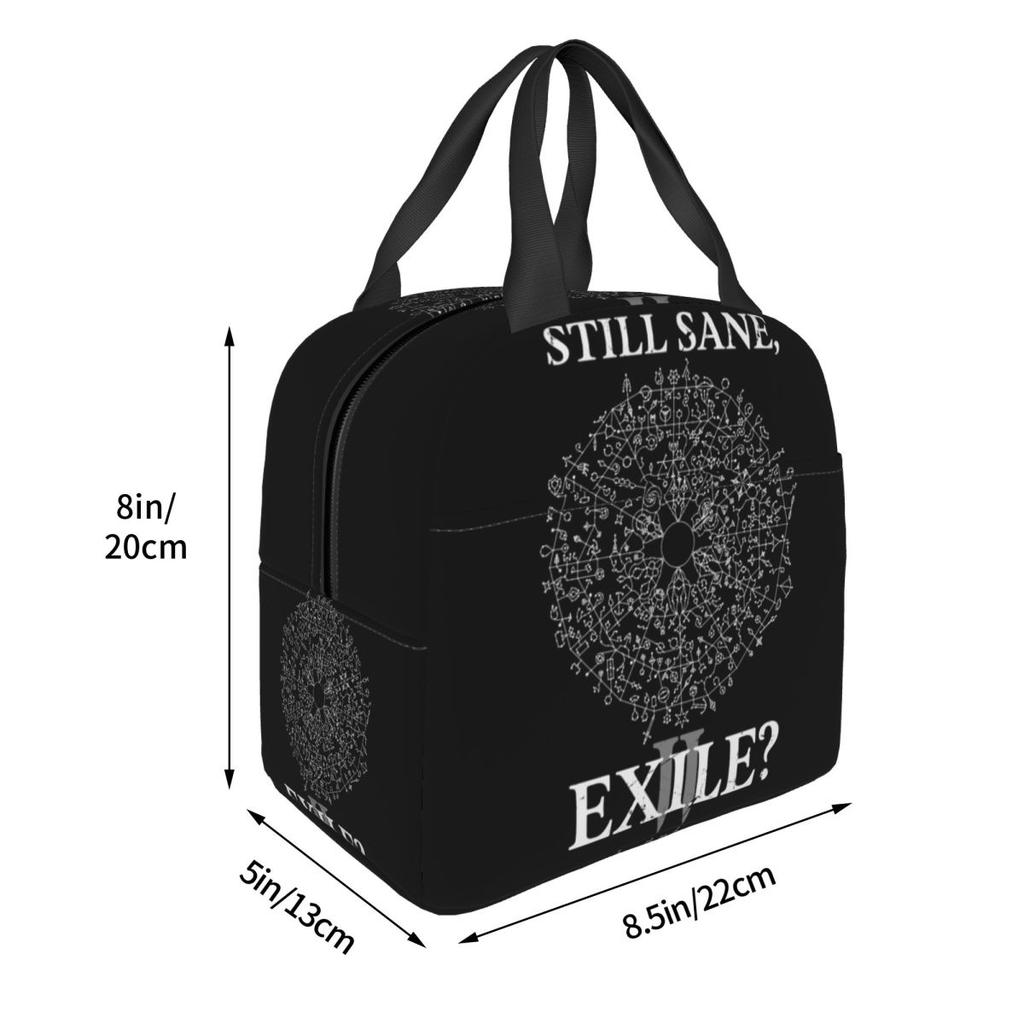 Path Of Exile 2 Still Sane Exile Insulated Lunch Bag for Women Office Cooler Thermal Food Box Tote Lunch Boxes Container