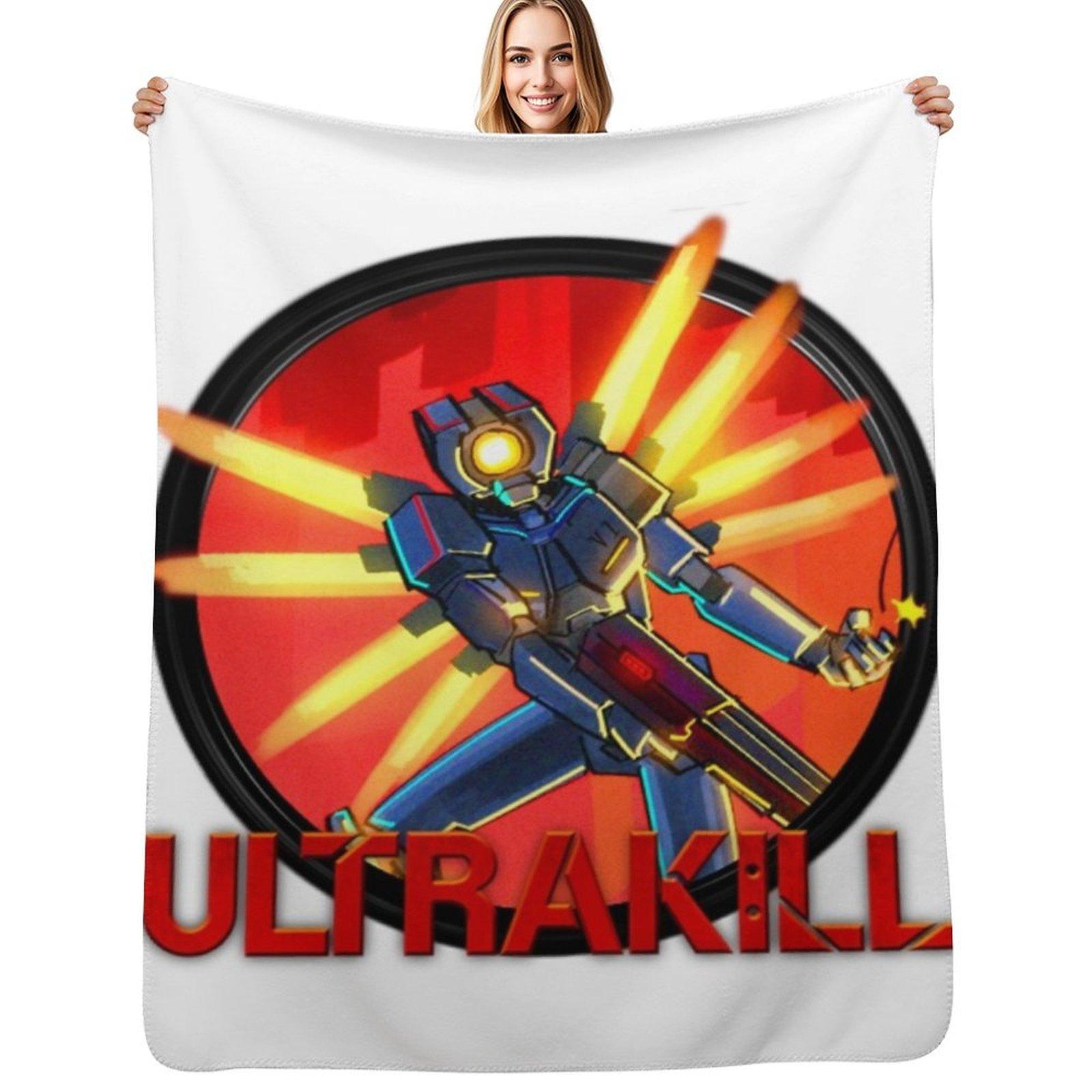 Ultrakill Throw Blanket Compact Warm Blanket for Car Road Trip Size: 75*100cm, Weight: 230 GSM