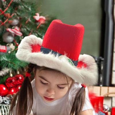 Weihnachtsmann Cowboyhut LED Blinkend Erwachsene Cosplay Party Zubehör