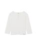 GLOWNY 3/4 Button Fly Knit Tee (White)