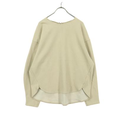 Long Sleeve Cut M Beige Back Half-zip Women Used