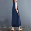 Sleeveless Plus Size Denim Vintage New In Dresses for Women Casual Loose Long Summer Dress