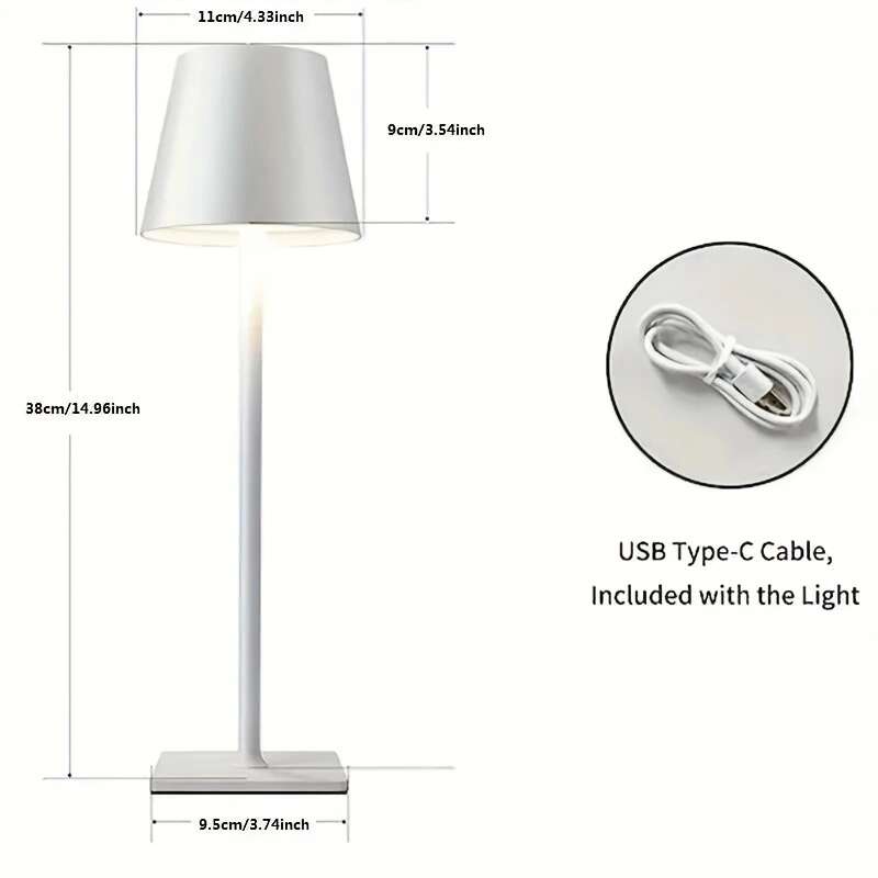 1pc Modern Art Table Lamp with Infinite Dimming and USB Charging - Perfect for Restaurants, Bedrooms, Living Rooms, Bars, and Of