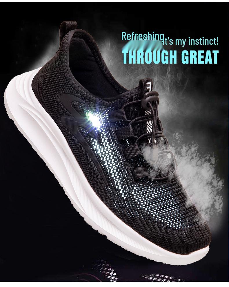 Women's Lightweight Breathable Mesh Sneakers - Non-Slip Soft Sole Walking Shoes for Middle-Aged & Elderly