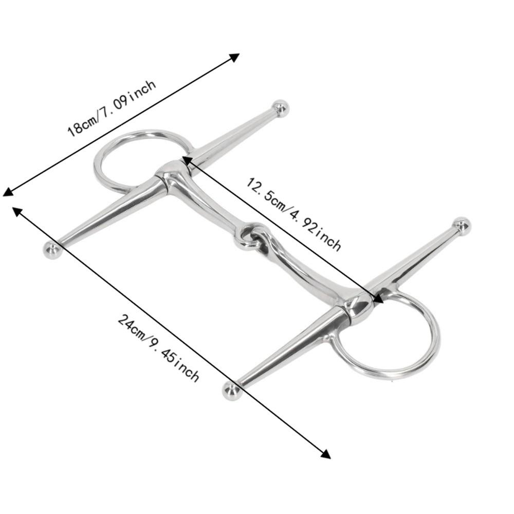 Ring Style Horse Snaffle Bit Jointed Design Horse Mouth Bit Practical Full Cheek Bit Farm Use