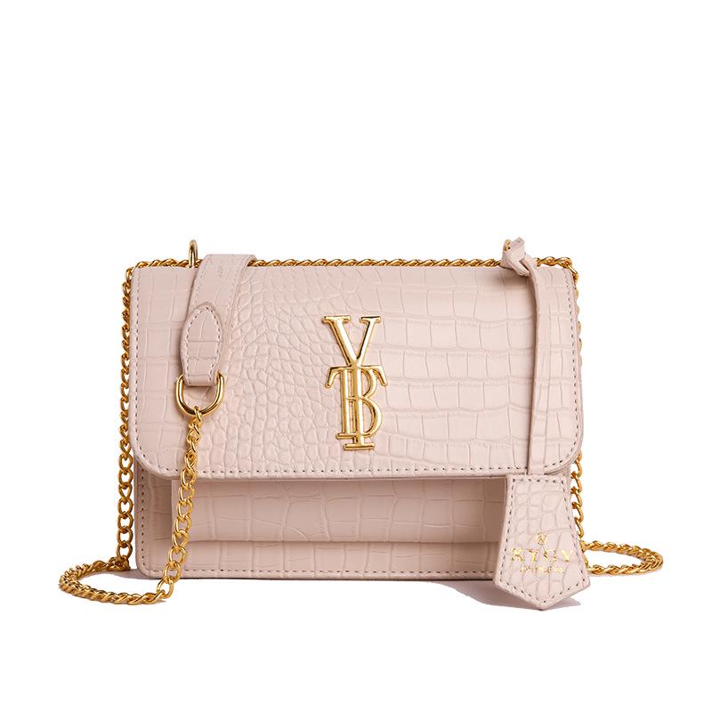 

Элегантная сумка-цепочка с крокодиловым узором Осень/Зима 2025 - Ретро европейский и американский стиль, Универсальный дизайн через плечо и кроссбоди для женщин хаки