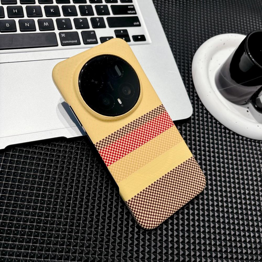 New Frameless Carbon Fiber Kevlar For Magsafe Magnetic Phone Case For Honor Magic 8 Pro Stripe Texture PC Wireless Charge Cover