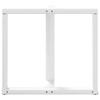Vidaxl Nogi Do Stołu Jadalnego, 2 Pcs., Białe, 80X35X(72-73) Cm, Stal