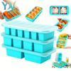 Food Grade Silicone Ice Cube Tray Large Capacity Reusable Freezer Storage Containers for Hot Pot Broth Stock Sauce