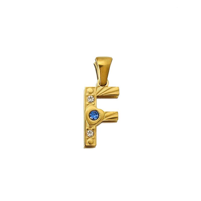 26 Letter Pendant Necklace 18K Pendant Series Ring Gold Color Independent Station Necklace Accessories Jewelry