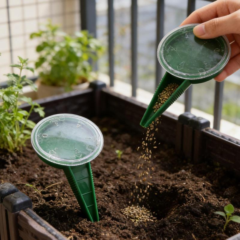 5/1PCS Mini Seed Spreader Plant Seeder Sower Handheld Seed Planter Tools Portable Mini Garden Hand Planter Seeding Accessories