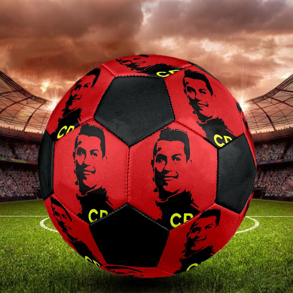 1 Stück Cristiano Ronaldo Unbroken Größe 5 Fußball PrahaHallenfußball Ball Bunt Alle Altersgruppen Maschinengenäht PVC Wettkampfbereit Langlebig Hoher Rückprall